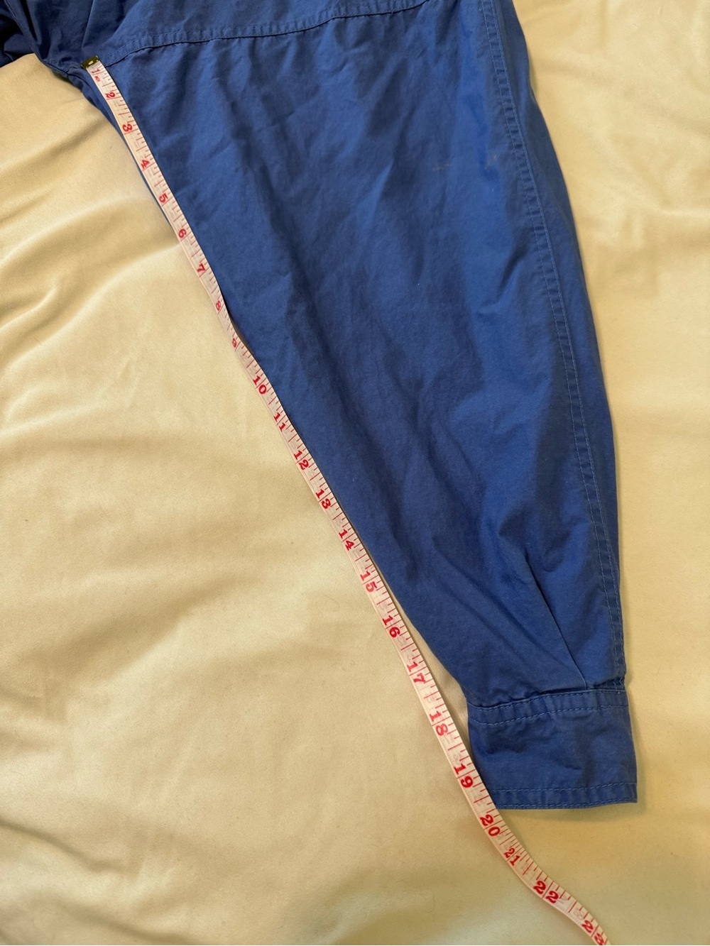Vintage Mark Scot 100% Cotton Windbreaker Soft Blue Zip Jacket Women’s XL- M fit - Picture 11 of 16